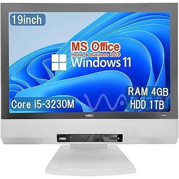 Amazon.co.jp: 【整備済み品】NEC 一体型PC MG / 19型 / Win 11